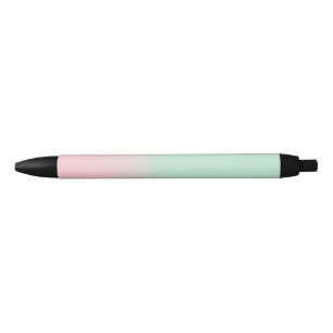Pastel Aesthetic Muted Gradient Pink Mint Green   Black Ink Pen