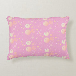 Pastel aesthetic pink dots pattern  decorative cushion