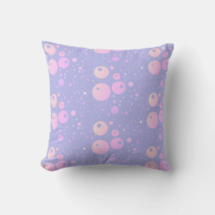 Pastel aesthetic purple dots pattern cushion