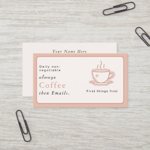 Pastel Aesthetic Simple Business Card coffee