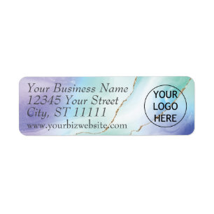 Pastel Agate Business Return Address Label