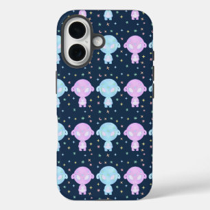 Pastel Alien Twin Sisters   Cute Cosmic Kawaii Art iPhone 16 Case
