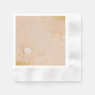 Pastel Amber Floral Morif Design Napkin