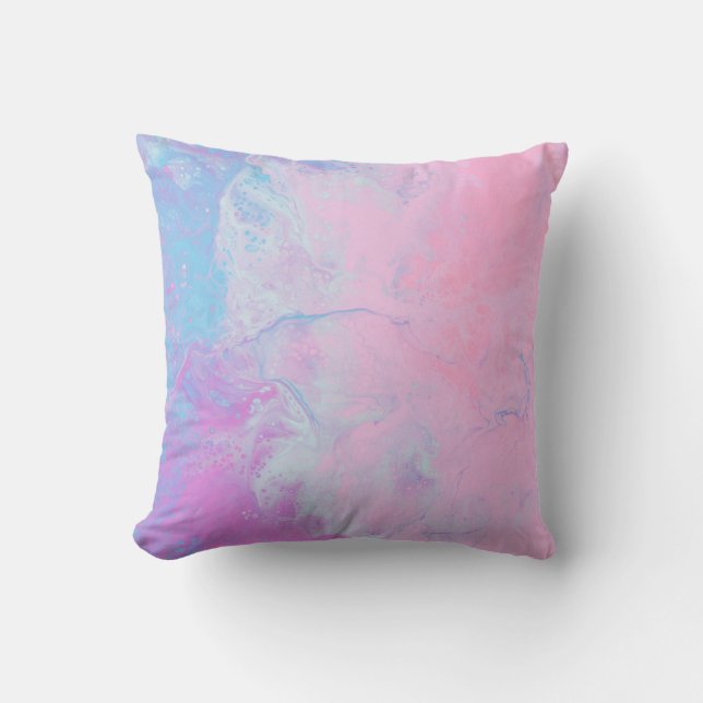 PASTEL AND BLUE PAINT CUSHION (Front)