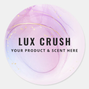 Pastel And Gold Alcohol Ink Product Labels