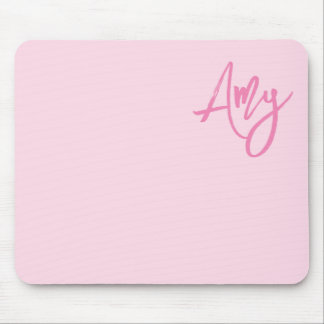 Pastel and Pink Brush Script Name Mouse Mat