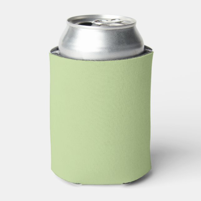 Pastel Apple Green Solid Colour  Can Cooler (Can Front)