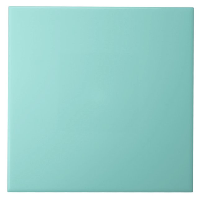 Pastel Aqua Green Ceramic Tile. Tile (Front)