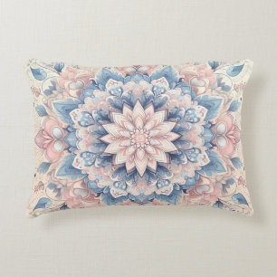 Pastel Arabesque Mandala Art Decorative Cushion