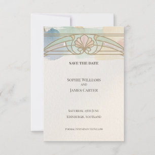 Pastel Arch Nouveau Save The Date