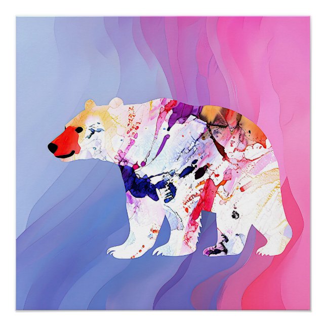 Pastel Arctic Explorer in Watercolour       Poster (Front)