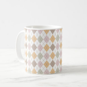 Pastel Argyle Pattern Mug