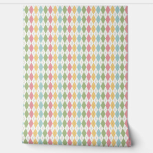 Pastel Argyle Pattern Wallpaper