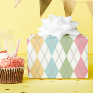 Pastel Argyle Wrapping Paper
