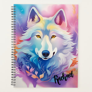 Pastel Artsy Wolf Planner