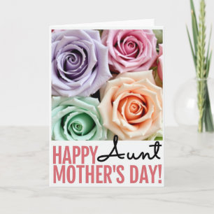 Pastel Aunt Mothers Day Card
