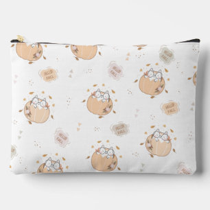 Pastel Autumn Cute Cats Accessory Pouch