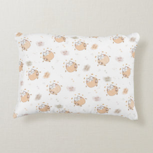 Pastel Autumn Cute Cats Decorative Cushion