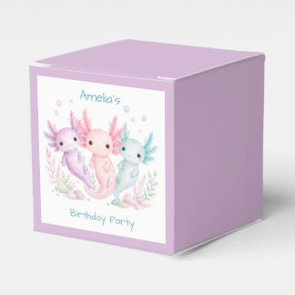 Pastel Axolotl Birthday Party Favour Box