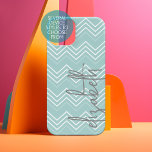Pastel baby blue Chevron Pattern - Script Name Samsung Galaxy Case<br><div class="desc">A trendy design with popular colours. A pastel blue chevron pattern with a large signature on the side. If your art still needs to be adjusted,  click on the Customise This button. This will take you to a design area where you can move things around and even change fonts!</div>