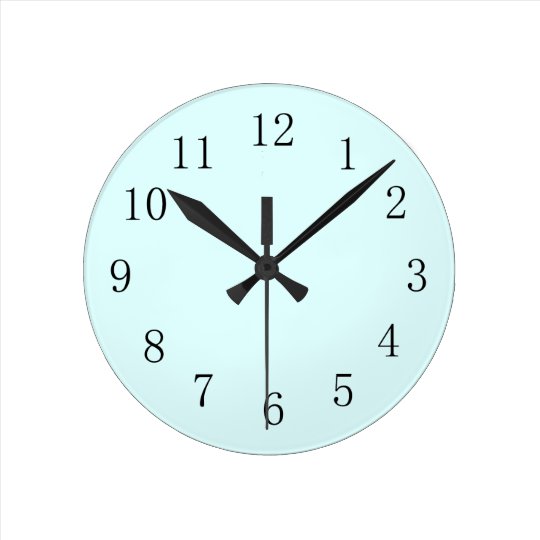 Pastel Baby Blue Kitchen Wall Clock Zazzle Co Uk