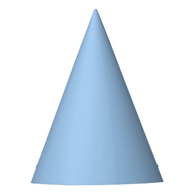 Pastel Baby Blue Solid Colour Party Hat (Front)