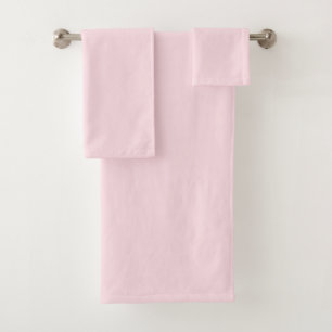 Pastel Baby Light Pink Solid Colour Minimalist  Bath Towel Set