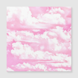 Pastel Baby Pink Happy Clouds Decor