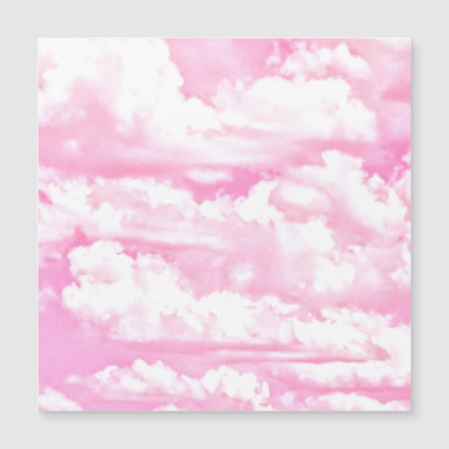 Pastel Baby Pink Happy Clouds Decor (Front)