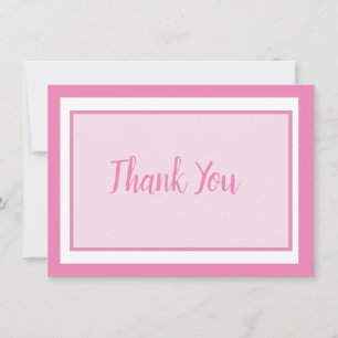 Pastel Baby Pink Thank You Card