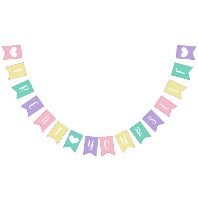 Pastel Baby Shower Treat Yourself Dessert Table Bunting (All)