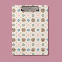 Pastel Babylonian Inspired Floral Pattern