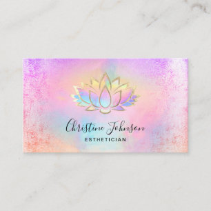pastel background design lotus logo business card