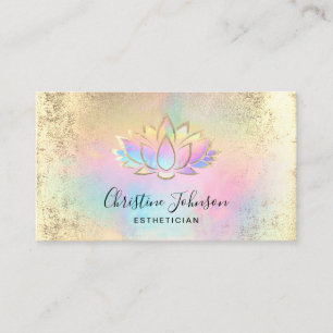 pastel background lotus logo business card