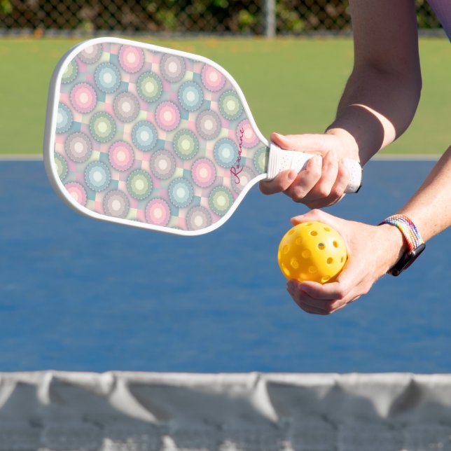 Pastel Background Personalised Pickleball Paddle (Insitu)