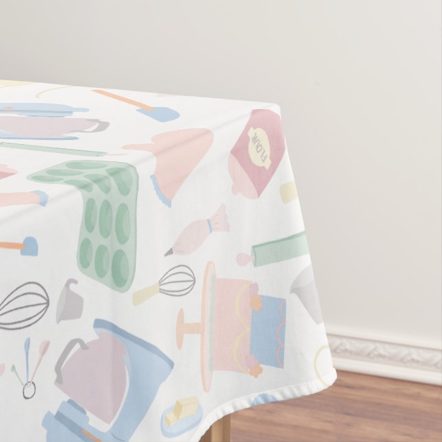 Pastel Baking Theme Sweet Desserts Pastry Arts Tablecloth (In Situ)