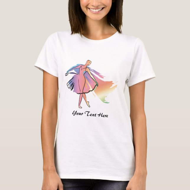 Pastel Ballerina (customisable) T-Shirt (Front)