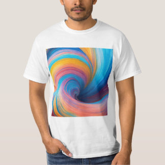 Pastel Ballet of Blue and Light Blue Swirls T-Shirt