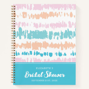 Pastel Batik Pattern   Bridal Shower Notebook