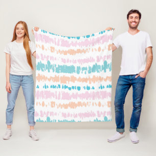 Pastel Batik Pattern Fleece Blanket