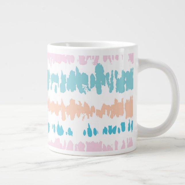 Pastel Batik Pattern Large Coffee Mug (Right)