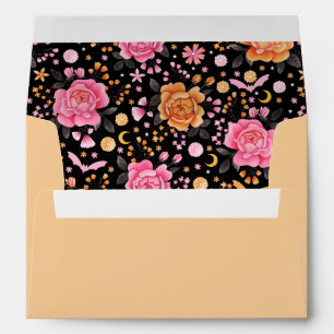 Pastel Bats and Florals Happy Halloween Envelope