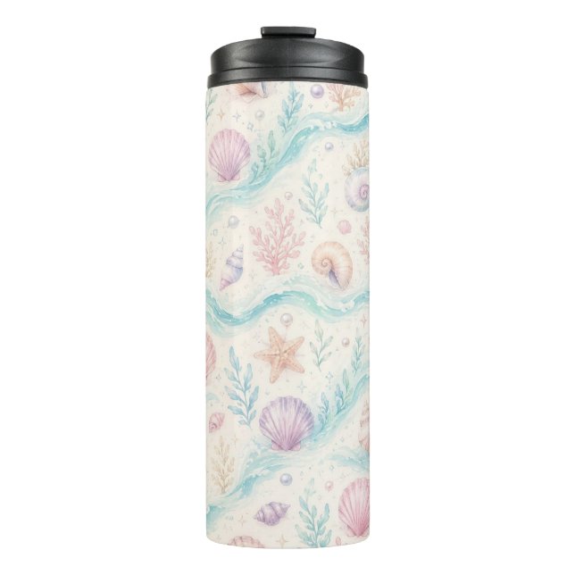 Pastel Beach Aesthetic Tumbler (Front)