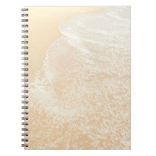 Pastel Beach Photography Sand and Sea foam Notebook