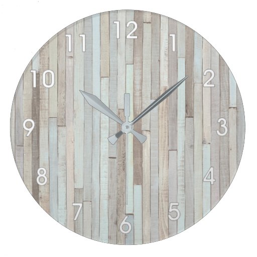 Image of PASTEL BEACH WOOD CLOCK