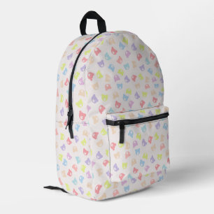Pastel Bear Parade Printed Backpack