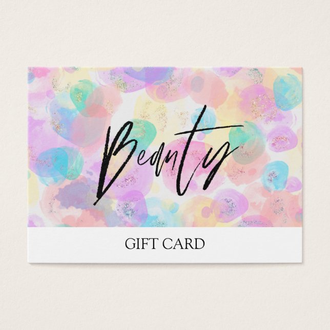 *~* Pastel BEAUTY GIFT CARD (Front)