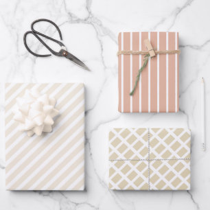 Pastel Beige Cream Sand Wrapping Paper Sheets