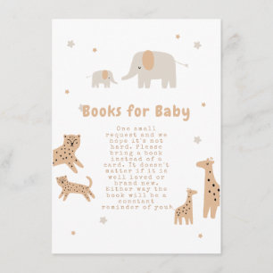 Pastel Beige Cute Illustrative Baby Shower Enclosure Card