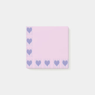 Pastel Big Heart Small Hearts Design Post-It Notes